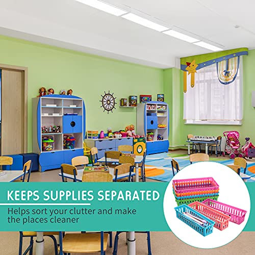 Patelai 10 Pcs Plastic Colorful Classroom Pencil Baskets
