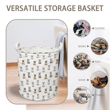English Bulldog Dog Laundry Basket, English Bulldog Gifts Collapsible Laundry Hamper with Handles, Dog Clothes Toy Storage Bins Containers Basket for Bathroom Bedroom - color: English Bulldog