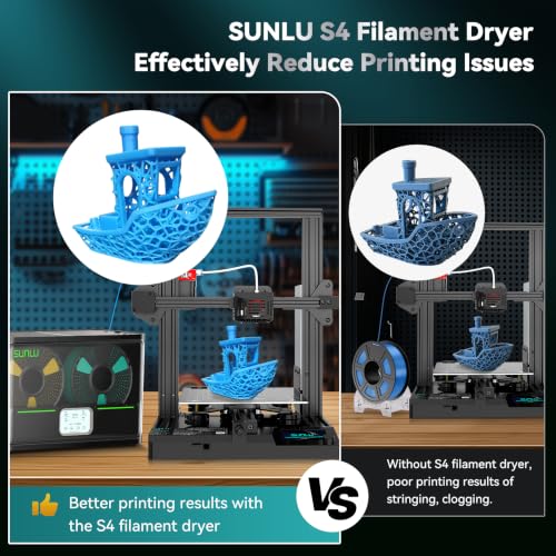 SUNLU Official Filament Dryer S4, for Nylon TPU PLA PETG ABS, (Black) - style: Dry Box-S4 FilaDryer Black