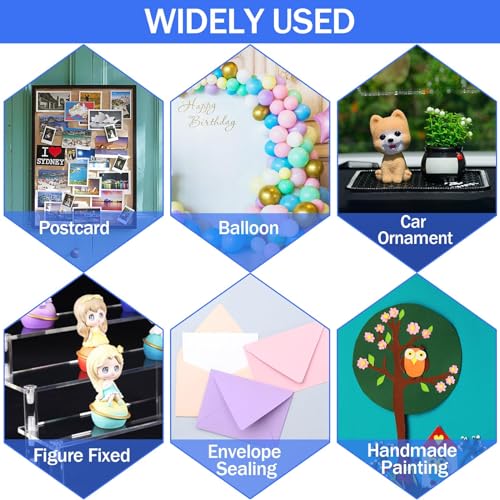JANYUN 280 Pcs Mounting Putty,Double Sided Sticky Dots Poster Putty Clear - size: 13x8mm Square 280pcs
