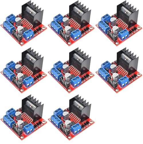 WWZMDiB 8 Pcs L298N Motor Driver Controller Board DC Dual H Bridge Module for Arduino Raspberry Pi Stepper Motor (8 Pcs, L298N) - color: 8 Pcs