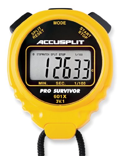 ACCUSPLIT Pro Survivor - A601X Stopwatch, Clock, Extra Large Display - color: Yellow