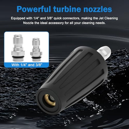 5 set Pressure Washer Nozzle Tips 4000 PSI 4.0 GPM Pressure Washer 1/4" & 3/8" Quick Connect with 35 Nozzle Tips Kit Multiple Degrees (0, 15, 25, 40, 65, Rinse1, Soap2) for Car Concrete Brick