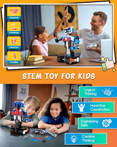 Stem Robot Toys Building Kits, App & Remote Control Robotics for Boys 8-12