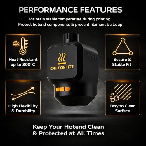 8-Pack 3D Printer Hotend Silicone Sock for Bambu Lab X2D/P2S