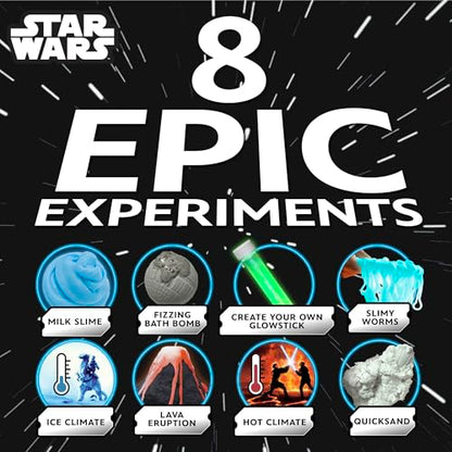 STAR WARS Galactic Chemistry Lab, Science Kit for Kids with 8 Easy Experiments and Reactions, Including DIY Lightsaber, Slime & Earth Science, Toys, Chemistry Set, Gifts for 6 Year Old Boys - color: Science Kit