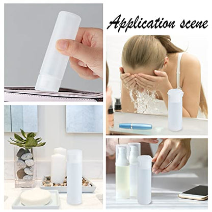 BENECREAT 8 Pack 50ml 1.7oz Clear Squeezable Plastic Sample Flip Cap Bottle Refillable Travel Containers for Makeup Cosmetic Toiletries Liquid - size: ['50 ml']