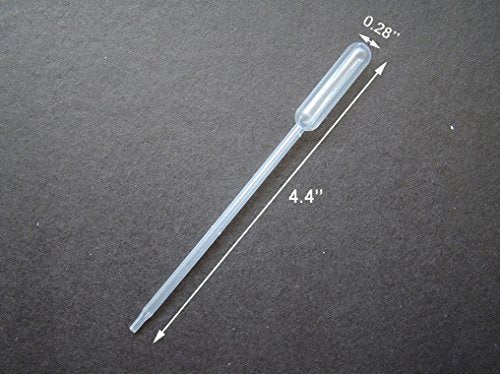 0.5ml Clear Plastic Fine Tip Dosing Disposable Dropper Transfer Liquids Pipetting Pipette 100 Pcs