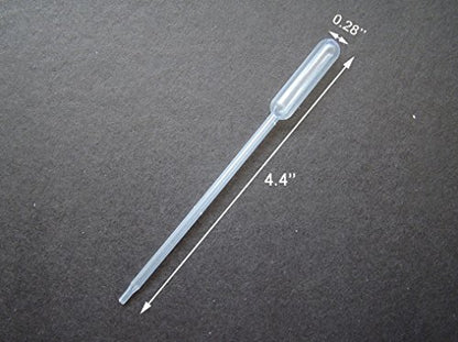 0.5ml Clear Plastic Fine Tip Dosing Disposable Dropper Transfer Liquids Pipetting Pipette 100 Pcs