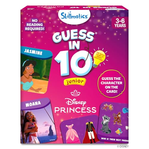 Skillmatics Guess in 10 Card Game Disney Princess – Gift for Preschool Kids - style: 6. Disney Princess