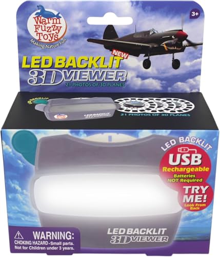 WARM FUZZY LED 3D Viewer Planes | USB-C Rechargeable - color: Planes