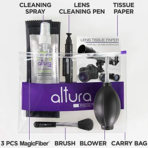 Altura Photo Camera Cleaning Kit, All-Natural Lens Cleaner, DSLR Mirrorless - style: w/ 2oz. All Natural Cleaning Solution