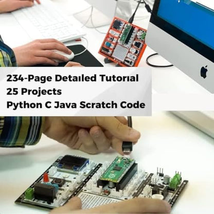 PicoBricks Raspberry Pi Pico W Starter Kit - 26 Pieces DIY Project Kit with 3 Learning Book and 25 Project Videos - size: Zero to Hero Kit