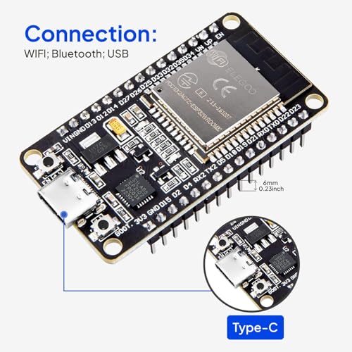 ELEGOO ESP-32 Starter Kit and 5PCS Ultrasonic Sensor Kit Bundle for STEM