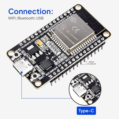 ELEGOO ESP-32 Starter Kit and 5PCS Ultrasonic Sensor Kit Bundle for STEM
