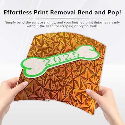 Kobra S1/Kobra 4/ Kobra X Build Plate 264x276mm Double Sided Chameleon PEO+Starry PEY Build Plate Flexible Spring Steel Heated Printing Bed Platform for Anycubic Kobra S1/Kobra X/4 3D Printer - style: PEY Plate