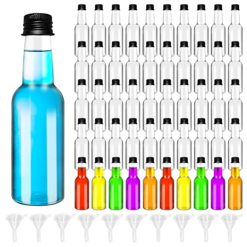 50 Pack 2 oz Mini Liquor Bottles,Plastic Alcohol Shot Bottles - size: 50 Pack 2oz