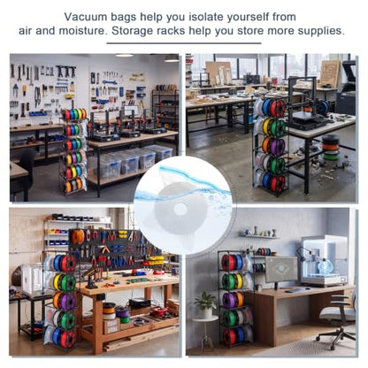 Kajaia 3D Printer Filament Storage Rack 5 Tier with 20 Vacuum Storage Bags
