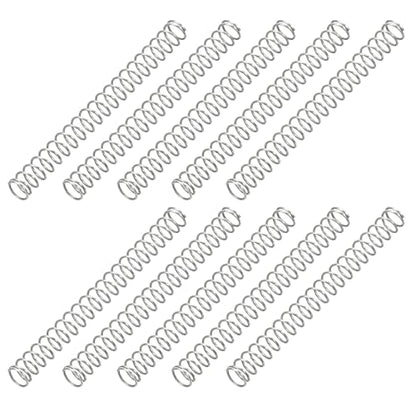 PATIKIL Compression Spring, 0.3mm Wire Dia x 3mm OD x 30mm L, 10 Pcs 304 Stainless Steel Mechanical Extension Small Springs Pen Springs Assortment Kit for Shop and Home Repairs - size: 0.3x3x30mm