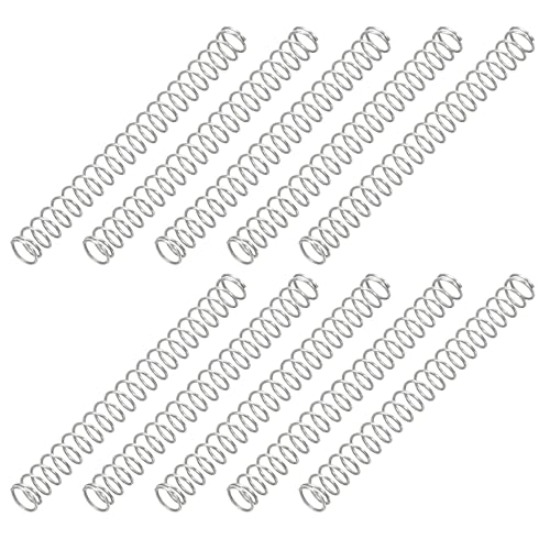 PATIKIL Compression Spring, 0.3mm Wire Dia x 3mm OD x 30mm L, 10 Pcs 304 Stainless Steel Mechanical Extension Small Springs Pen Springs Assortment Kit for Shop and Home Repairs - size: 0.3x3x30mm