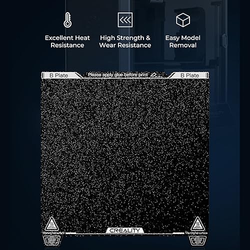 Creality K1 Texture PEI Build Plate Kit, Flexible Spring Steel Platform with Texture PEI Surface and Magnetic Base Sheet Kit for K1, Ender 3 S1/Pro, Ender 3 V3 SE, Ender 5 S1 3D Printer 235x235mm - size: K1 Texture PEI