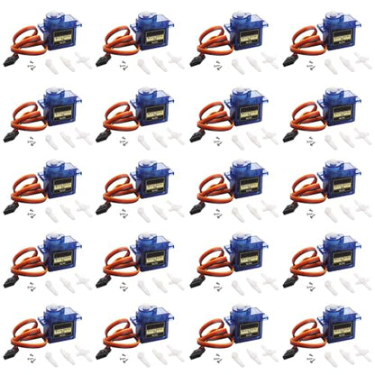 20Pcs SG90 9g Micro Servos Motor Kit for Arduino Projects,RC Car Robot Helicopter Airplane Controls Boat, Mini Servo Applications - color: 20 Pcs