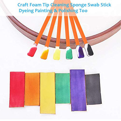  Wellgler's 5.11" Foam Cleaning swabs,lint Free Foam Swab,for Electronics, Cameras, Optical Lenses or Inkjet Printers,DTF Printhead Cleaning（50pcs） - color: orange 50