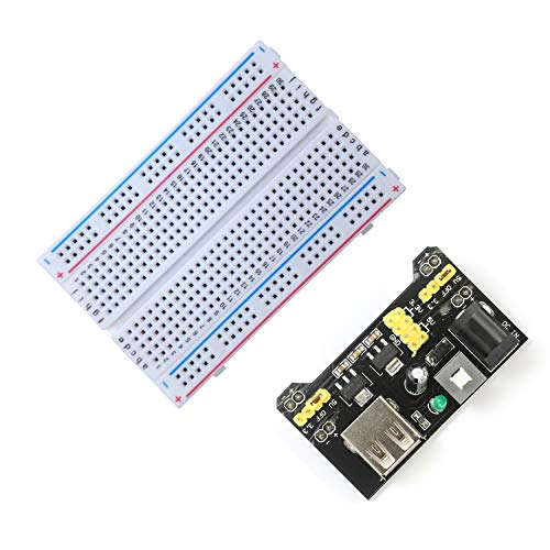 458 Electronic Starter Fun Kit for Arduino Raspberry Pi | Basic Electronics Components Starter Kit | Power Supply Module, Jumper Wire, Great Range of Resistors, Breadboard 400 Tie-Point