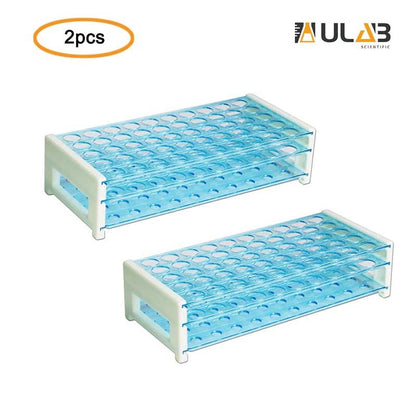 ULAB Scientific Detachable Test Tube Rack for Tubes of Dia.≤17mm, 50 Holes, PS Material, Pack of 2, UTR1006 - style: 50 Holes, 2pcs