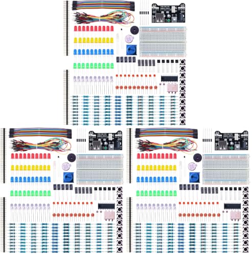 ELEGOO Electronic Fun Kit Bundle with Breadboard, 235 Items for Arduino (Pack of 3) - size: 1 Count(Pack of 3)