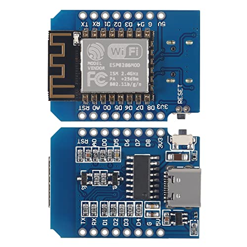 AITRIP 10pcs Development Board D1 MINI Type-C USB NodeMcu Mini Wireless D1 Module for ESP8266 ESP-12F 4M Bytes WLAN WiFi Internet Development Board Compatible with Arduino