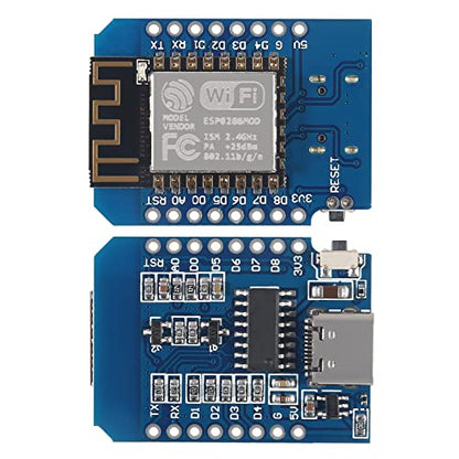 AITRIP 10pcs Development Board D1 MINI Type-C USB NodeMcu Mini Wireless D1 Module for ESP8266 ESP-12F 4M Bytes WLAN WiFi Internet Development Board Compatible with Arduino