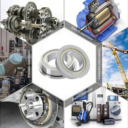 5PCS F6000ZZ Flange Ball Bearing, 10x26x8mm - size: F6000ZZ Size10×26×8mm