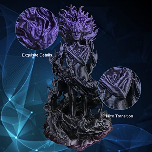 YOUSU PLA Filament 1.75mm, 3D Printer Filament Silk Black Purple Color Changing, Silk PLA Filament, 3D Printing Filament 1.75 +/-0.02mm, 1kg. - color: 22-pla Silk Black/Purple