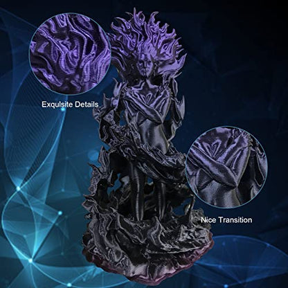 YOUSU PLA Filament 1.75mm, 3D Printer Filament Silk Black Purple Color Changing, Silk PLA Filament, 3D Printing Filament 1.75 +/-0.02mm, 1kg. - color: 22-pla Silk Black/Purple