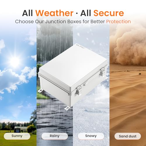 QILIPSU Outdoor Electrical Box Waterproof Junction Box 14.6"x10.6"x5.9" - color: Grey, size: 14.6"x10.6"x5.9"