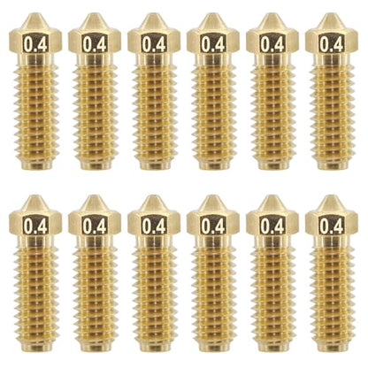 12Pcs 3D Printer Kobra 3/Kobra S1 Nozzle 0.4mm Compatible with Anycubic Kobra 3, Kobra 3 Combo, Kobra S1, Kobra S1 Combo Brass Nozzle, - style: 12Pcs Kobra 3 Nozzle 0.4mm