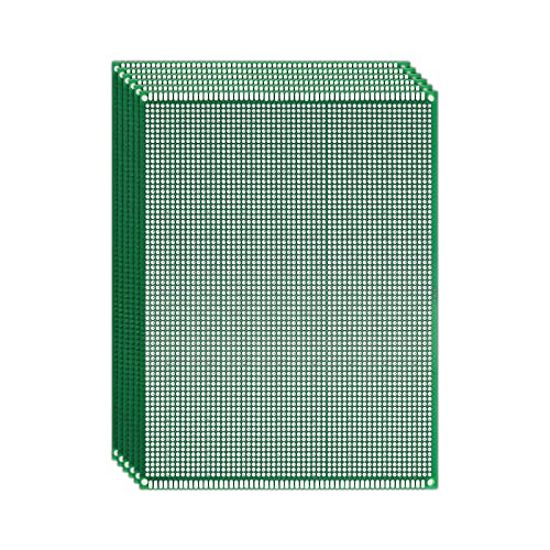 Double Sided PCB Board,D DZRCOXI Large PCB Circuit Board Protoboard 50Pcs 15X20CM for DIY Soldering Electronic Projects Compatible with Arduino Kits (15X20CM-50Pcs) - style: 15X20CM-50Pcs
