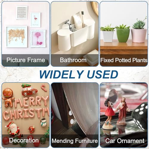 JANYUN 1500 Pcs Sticky Dots,20 mm Clear Sticky Tack Adhesive Stickers - size: 20mm