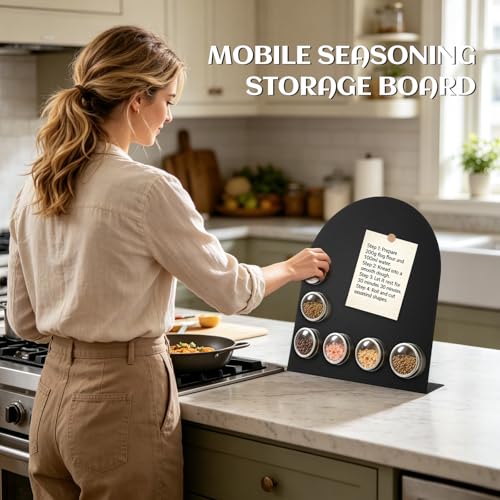 2 Pack Magnet Board 12.6x11 Inch Magnetic Display Board Black Metal with Stand for Home School Kitchen Office