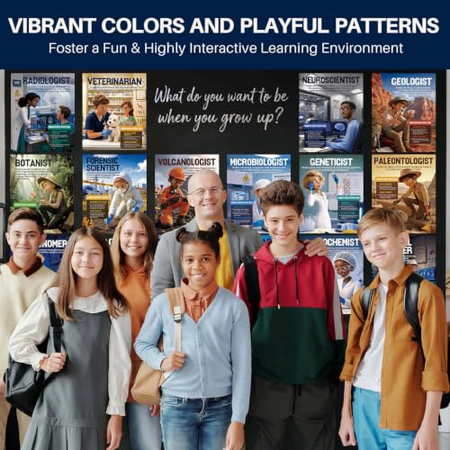 YUSPENYE 16pcs Science Career Posters, 11x14in STEM Classroom Decor