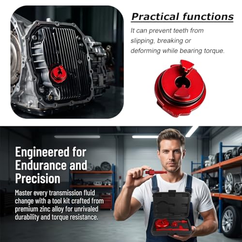 4PCS Car Transmission Fill Tool, Heavy Duty Vehicle Transmission Filler Adapter Kit, Automotive Oil Change Tool Set Accessories, Compatible with 725.0 Tronic 9 Speed (Black) - color: Black