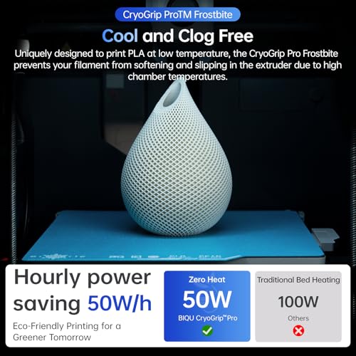 BIQU CryoGrip Pro Frostbite Cold Build Plate for Bambu-Lab 3D Printers - color: Frostbite-Blue, size: 257*257MM, style: Frostbite