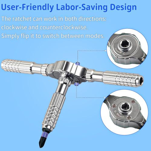 2026 New 42 in 1 Magnetic Screwdriver Set, DIY Ratchet Screwdriver Set with Detachable Handle, Portable Compact Repair Tool Kit for Furniture Laptop Electronicsv Bicycle - size: 2026 New 42 in 1 Screwdriver Set