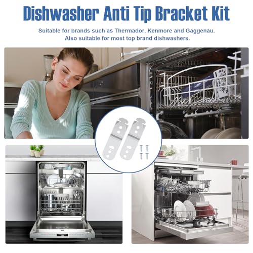 2PCS 619985 00619985 Dishwasher Mounting Bracket Fit for Bosch Dishwasher - size: 2 Pack