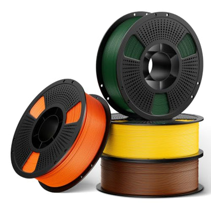 UJOY3D 4kg Hyper PLA+ Filament 1.75mm Bundle, High Toughness Upgraded PLA+ - color: Hyper Pla+ 4kg Orange+yellow+christmas Green+coffee Brown