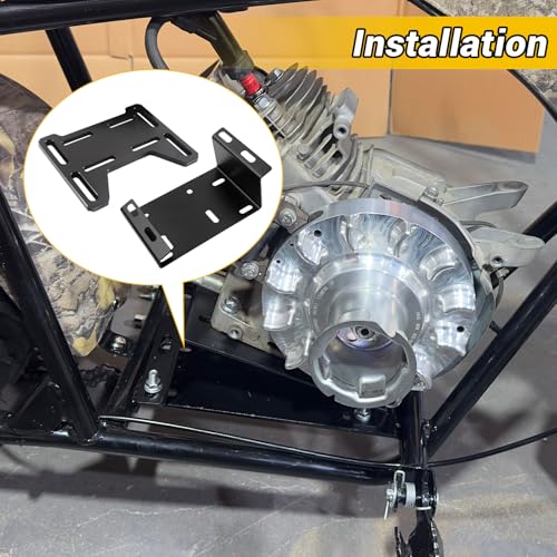 Torque Converter Adjustable Motor Mounting Adapter Plate for Predator 212cc - size: Adapter Plate + Adjustable Motor Plate
