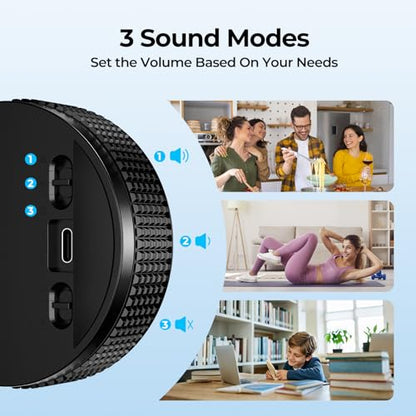 USB Rechargeable Magnetic Kitchen Timer for Cooking, Building 800mAh Battery Large Display Digital Countdown Countup Timer, 3 Preset 5/15/25 Mins Loud Alarm for Kitchen Classroom Grilling Studying - color: Glossy Black
