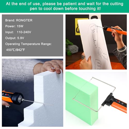 4-in-1 Hot Wire Foam Cutter Tool Hot Knife Foam Cutting Kit - color: Bagged Orange