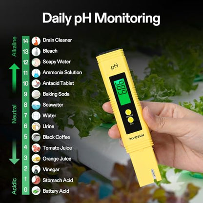 VIVOSUN Digital pH Meter TDS EC Meter for Water 0.01 Accuracy Hydroponics (Pack of 2) - color: Combo